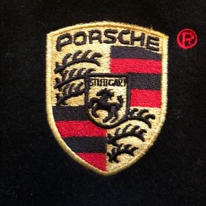 PORSCHE Wool and and Leather Varsity Jacket!
